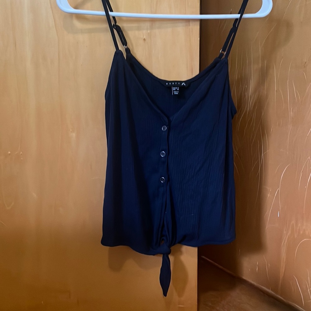 Navy blue spaghetti strap tank top